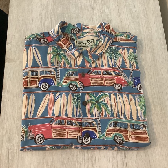 Beck Sport Hawaiian Shirt Men’s Large Button Up Surfboard Station wagon Cars - Picture 14 of 16